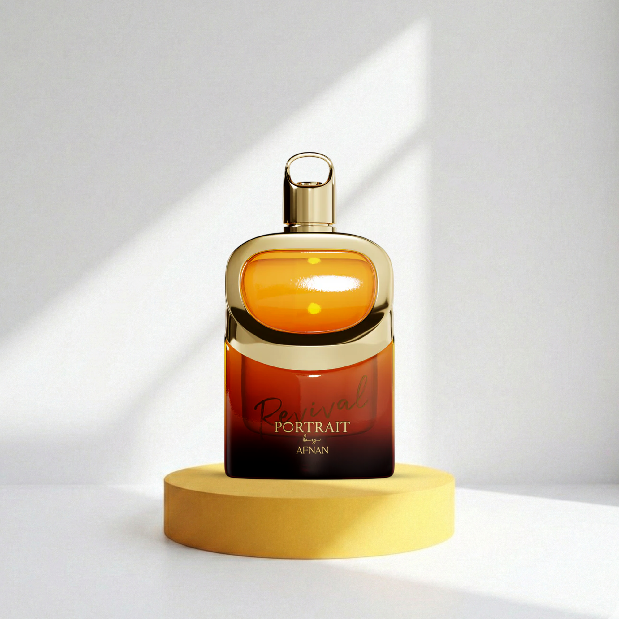 Afnan Revival Portrait Eau de Parfum 100ml bottle with sleek black and gold design, suitable for both men and women.