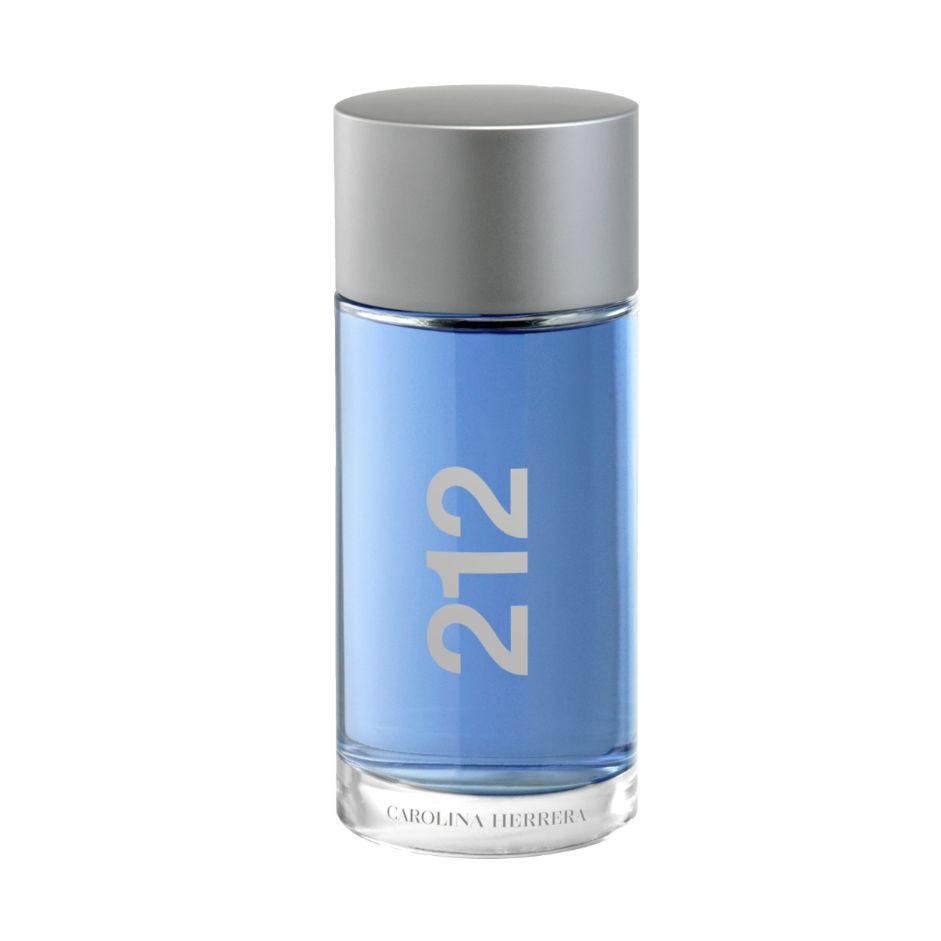 Carolina Herrera 212 Men NYC Eau De Toilette bottle with sleek design, 100ml size, on a neutral background.