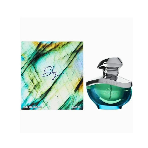 Ahmed Al Maghribi Shy Eau de Parfum 60ml bottle for men and women, with elegant packaging and fragrance details visible.