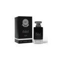 Rasasi Al Wisam Habban Eau De Parfum 100ml for men, featuring a sleek glass bottle with a black cap and elegant design.