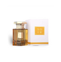 Fragrance World Soir Eau de Parfum 80ml bottle, elegant design for men and women, with floral and woody scent notes.