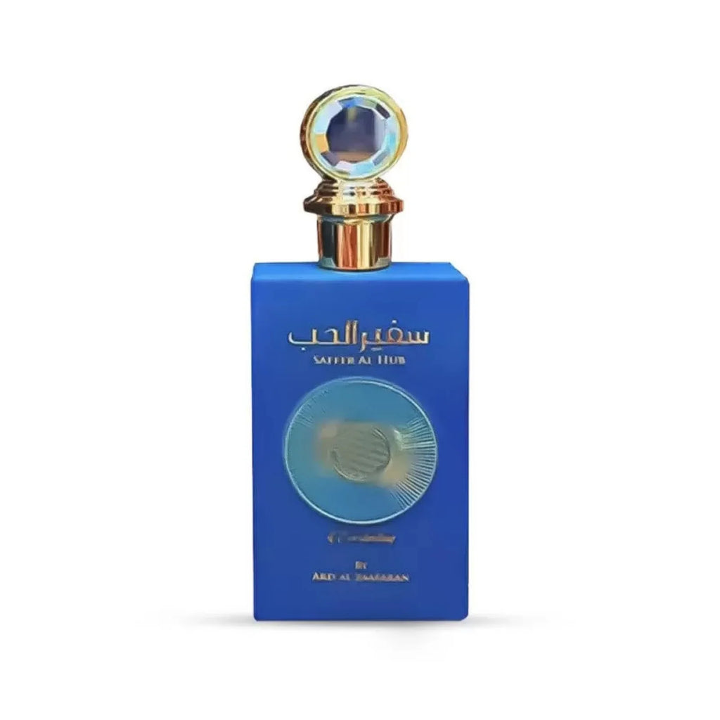 Ard Al Zaafaran Safeer Al Hub Everlasting Eau De Parfum 100ml bottle for men, showcasing elegant perfume packaging and design