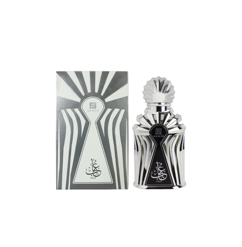Ahmed Al Maghribi Obab concentrated perfume oil (attar) 15ml for men and women, featuring a dark glass bottle with a gold cap.