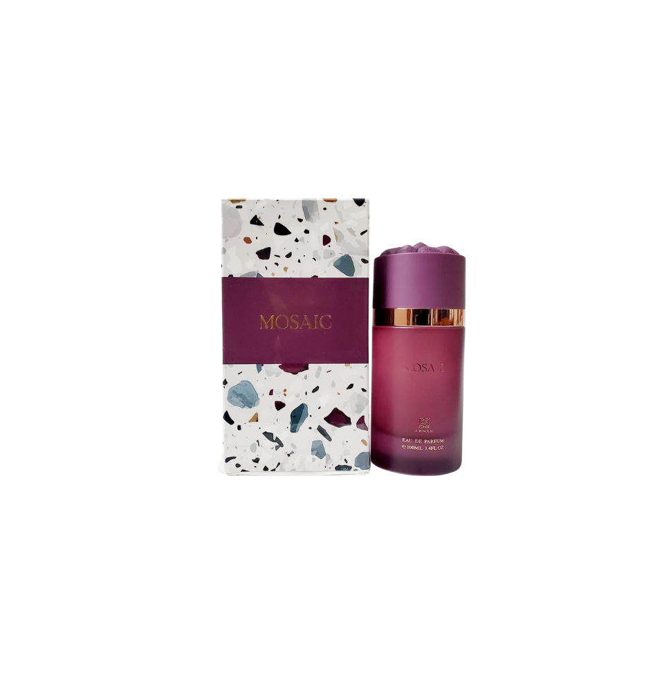 Ahmed Al Maghribi Ahmed Al Maghribi Mosaic Eau de Parfum 100ml for men with a sleek glass bottle and decorative mosaic design.