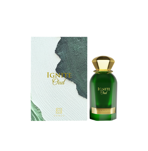 Ahmed Al Maghribi Ignite Oud Eau de Parfum 60ml for men and women, stylish bottle with a luxurious fragrance appearance