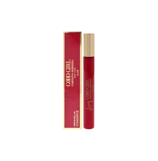 Miniature Carolina Herrera Very Good Girl Glam EDP for women, 10ml bottle with the perfume's elegant packaging.