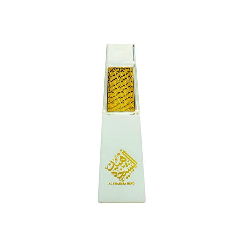 Ahmed Al Maghribi Al Shaikha Hind Eau de Parfum 50ml for men and women, elegant bottle with floral and spicy scent details