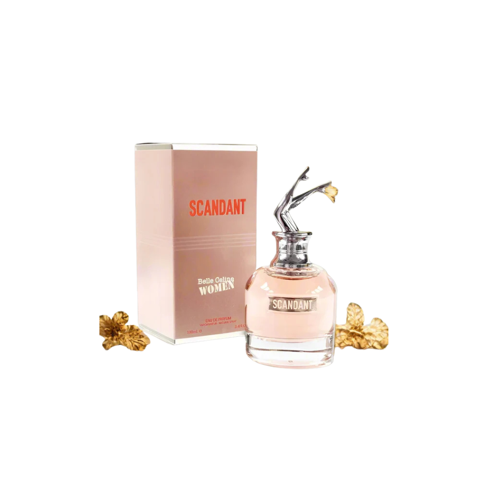Fragrance World Belle Celine Scandant Eau de Parfum for women, 100ml bottle with elegant floral design