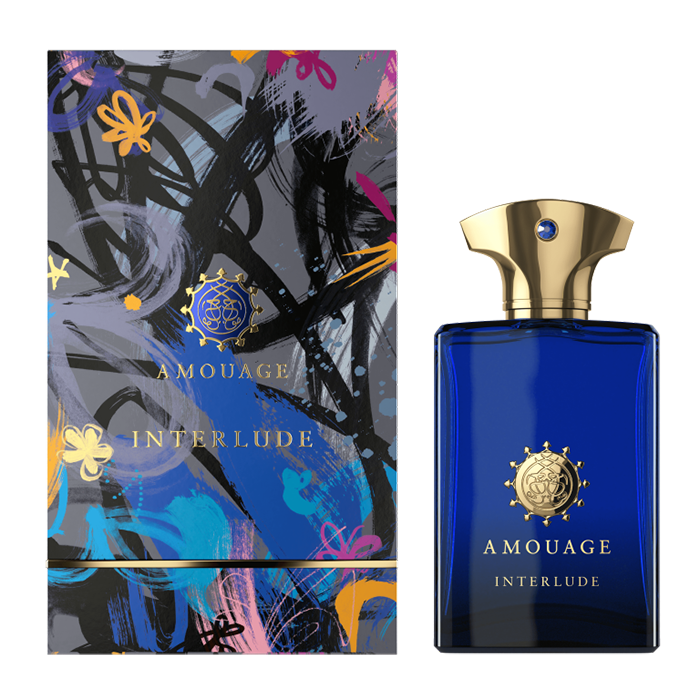 Amouage Interlude Men 100ML fragrance bottle, showcasing the luxurious design and branding on a clean background