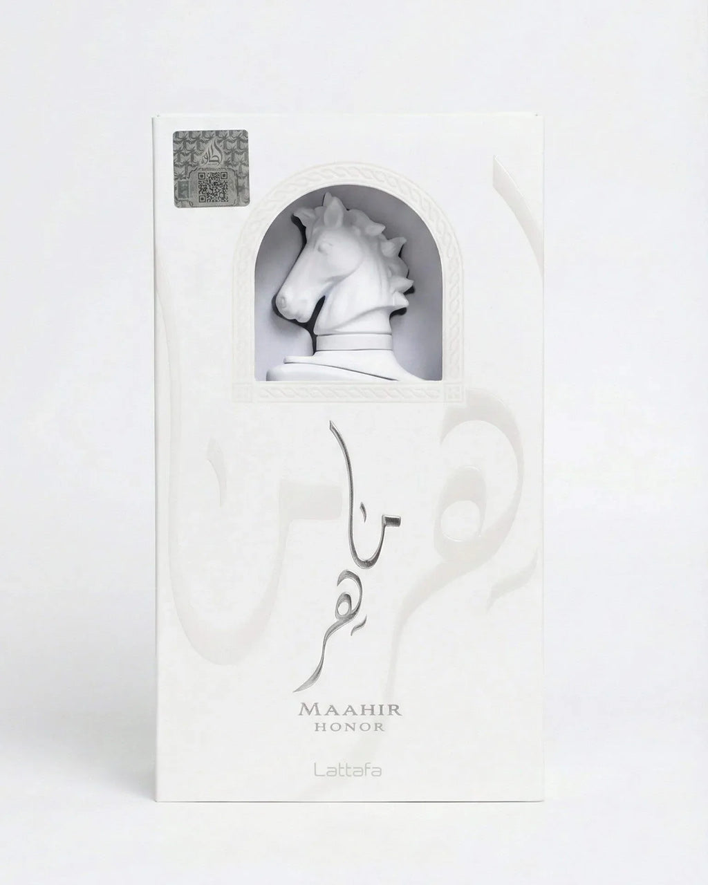 Lattafa Maahir Honor Eau De Parfum 100ml bottle for men and women, sleek design and elegant packaging.