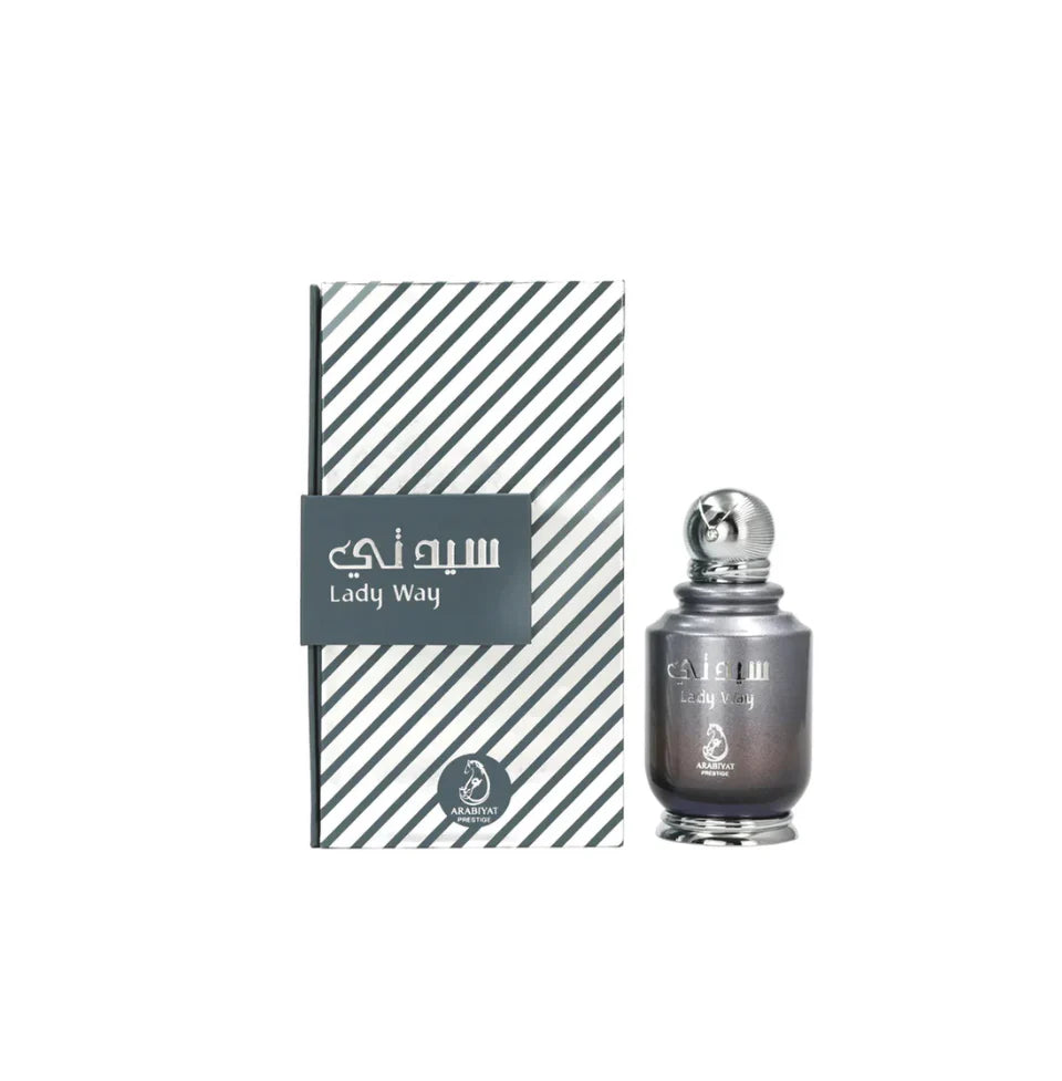 Arabiyat Prestige Lady Way Eau De Parfum 100ml for women, elegant glass bottle with floral and oriental scent notes.