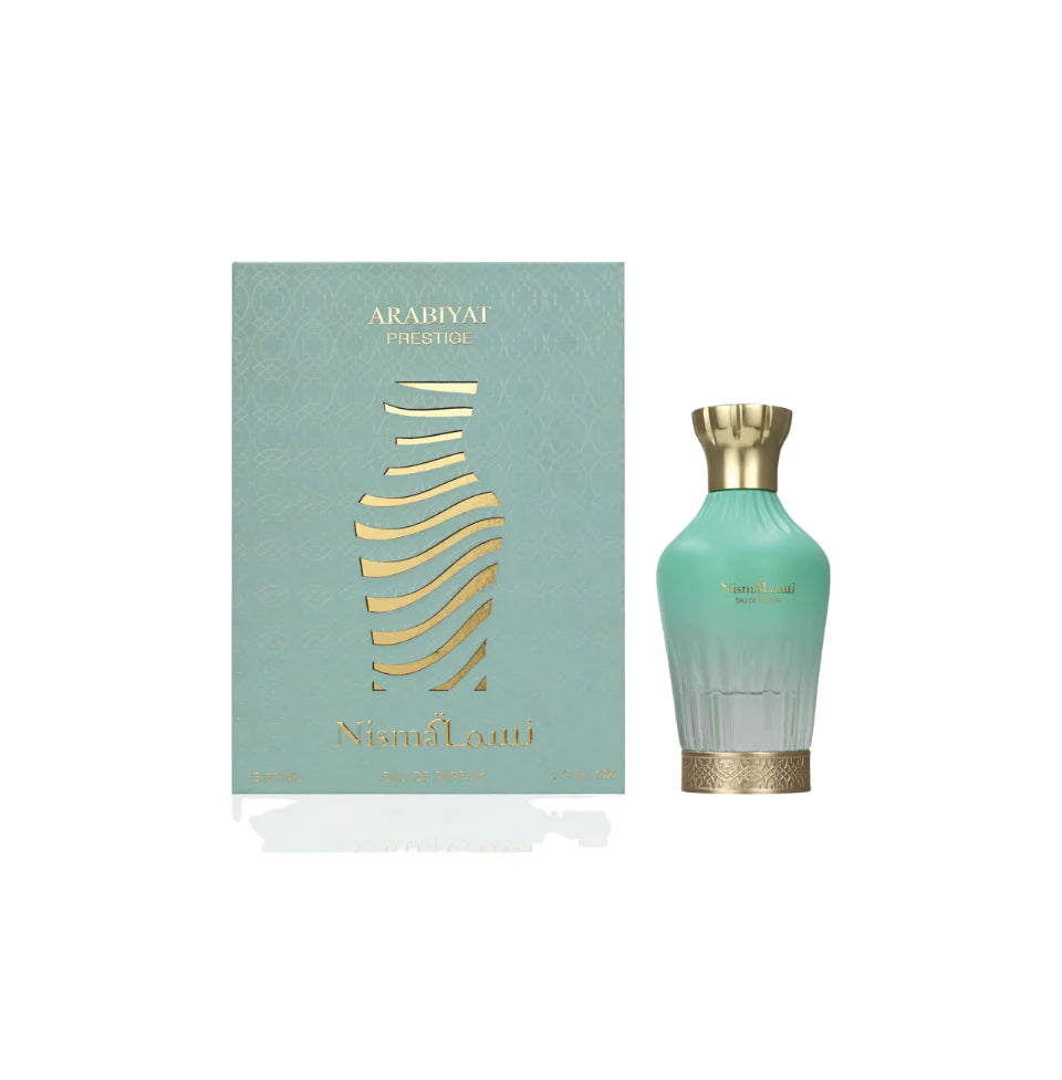 Arabiyat Prestige Nisma Eau De Parfum for women in 80ml bottle, featuring elegant floral and oriental fragrance details
