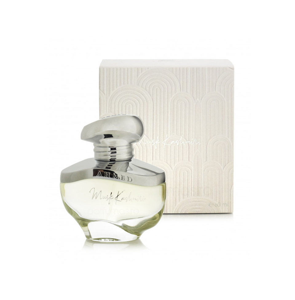 Ahmed Al Maghribi Musk Kashmiri Eau de Parfum 60ml bottle for men and women, elegant fragrance with floral and musky notes.