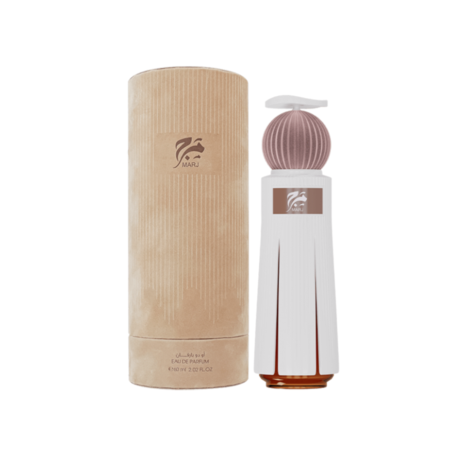 Ahmed Al Maghribi Marj Eau de Parfum 60ML bottle for men and women, featuring elegant packaging and floral scent design.