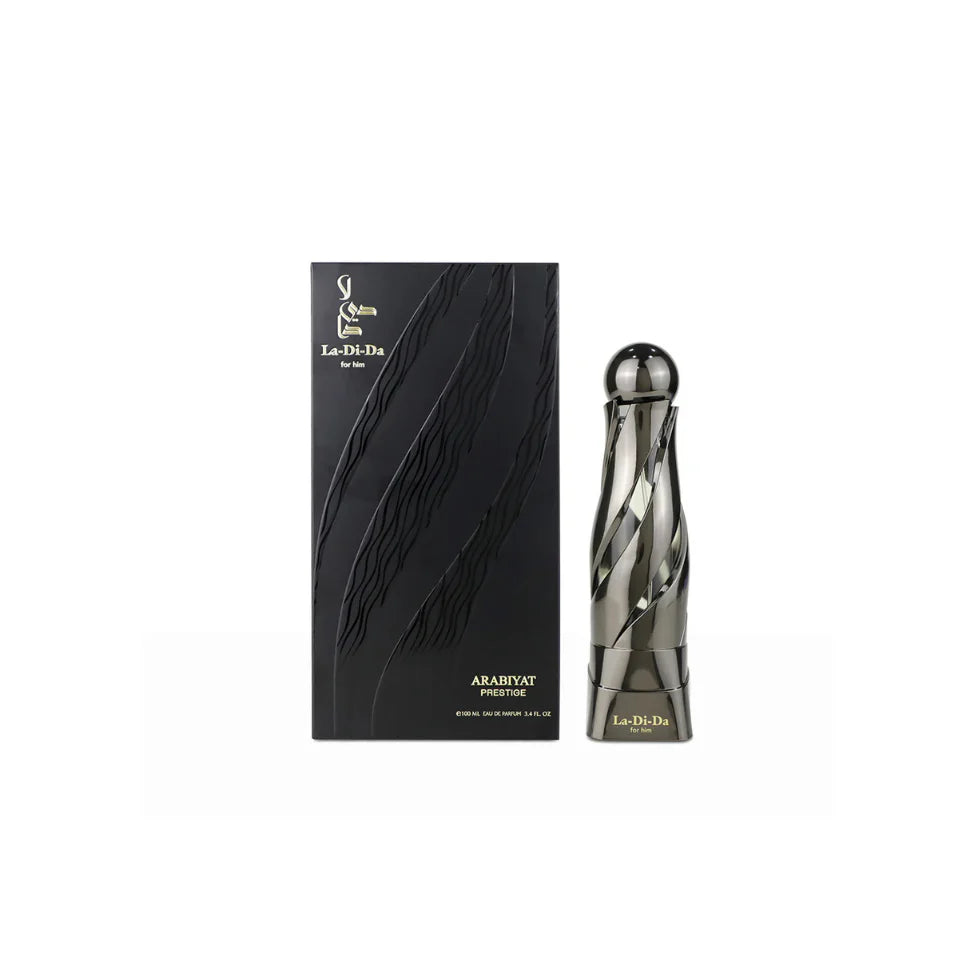 Arabiyat Prestige La Di Da Eau De Parfum for men in 100ml bottle, featuring elegant packaging and branding.