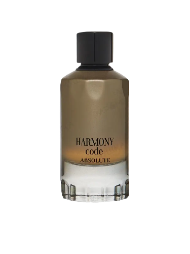 Fragrance World Harmony Code Absolute men's eau de parfum bottle, 100ml with sleek design and elegant branding.