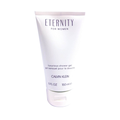Calvin Klein CK Eternity shower gel for women with clear bottle and green liquid, featuring a minimalist label design.