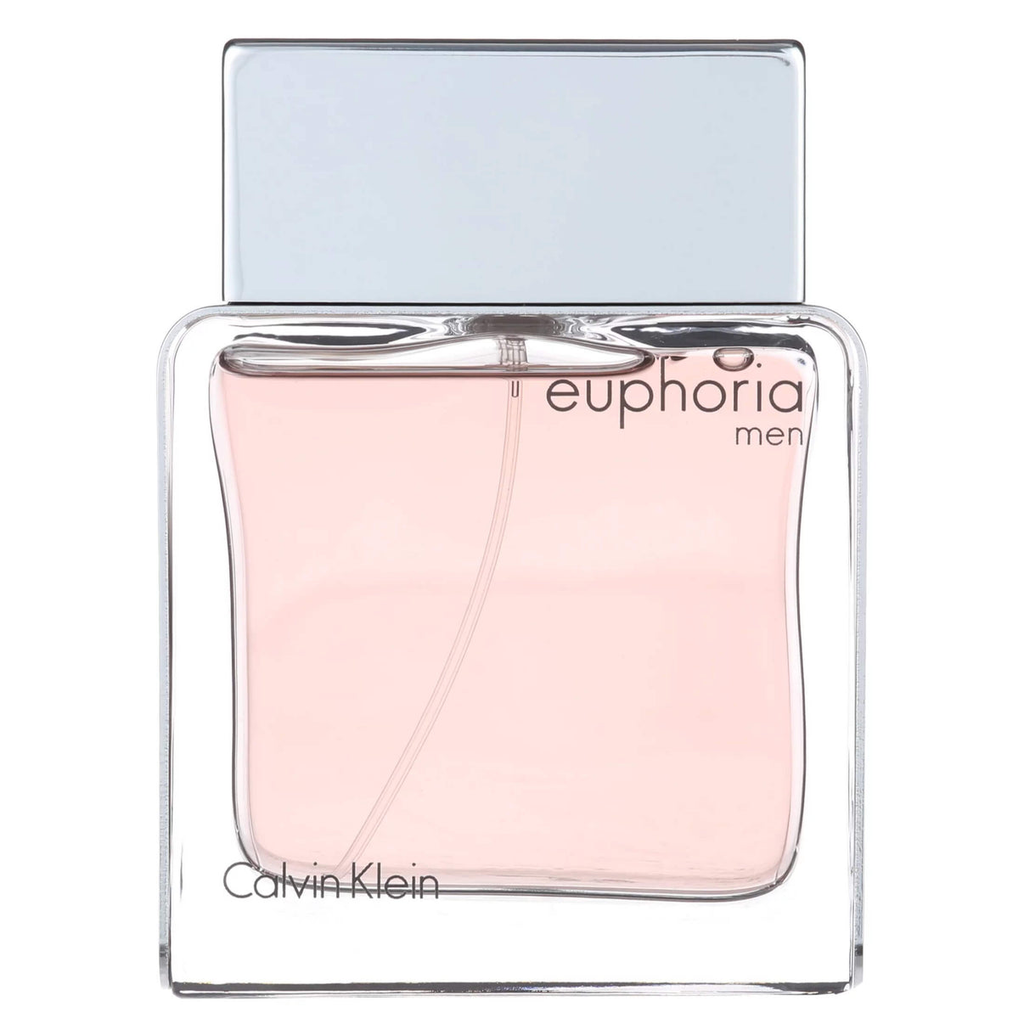 Calvin Klein Euphoria Eau De Toilette for Men 100ml bottle with sleek glass design and minimalist label.