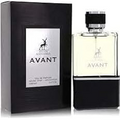 Alhambra Avant 100ml perfume bottle with a sleek design and elegant label, set against a neutral background.