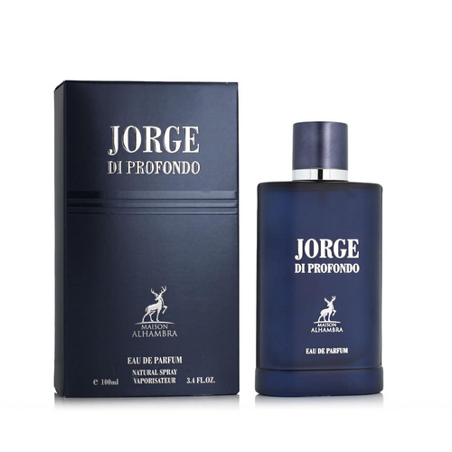 Alhambra Jorge Di Profondo 100ml perfume bottle with elegant design and clear glass showcasing the fragrance inside.