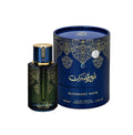 Arabiyat Prestige Blueberry Musk Eau De Parfum 100ml by Rini Deals, showcasing the elegant perfume bottle with a blue-tinted design.