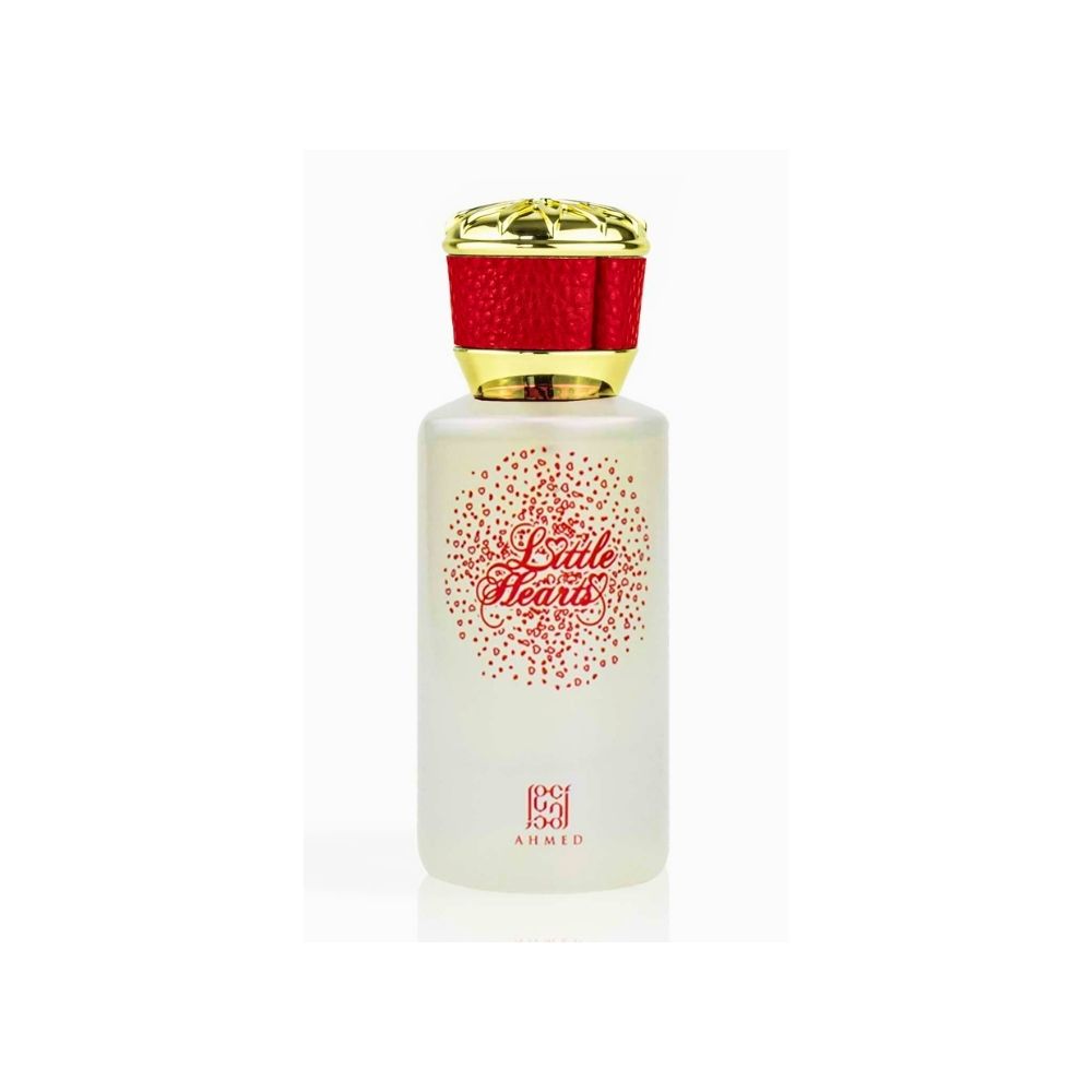 Ahmed Al Maghribi Little Hearts Eau de Parfum 50ml for women, floral fragrance bottle with elegant floral design.