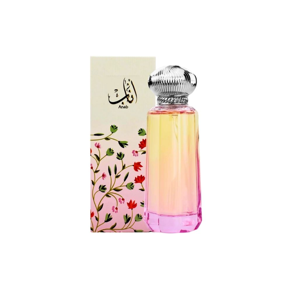 Ahmed Al Maghribi Anab Eau de Parfum 100ml for men and women, featuring a sleek bottle with elegant design and aromatic fragrance.