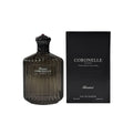Rasasi Coronelle Pour Homme Eau de Parfum bottle for men, 100ml, with sleek design and dark-colored fragrance liquid.