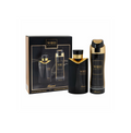 Rasasi Wood Excess Eau De Parfum 100ml gift set for women, includes perfume bottle and accessories, elegant packaging.