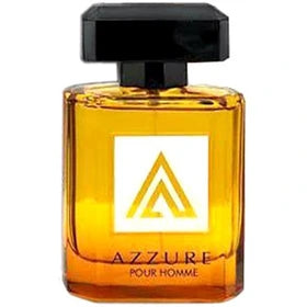 Fragrance World Azure Homme Eau de Parfum 100ml bottle, sleek design for men's fragrance, displayed on a neutral background.