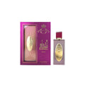 Arabiyat Prestige Ash'aa Mauve Eau De Parfum for women, 110ml bottle featuring elegant mauve design and floral fragrance.