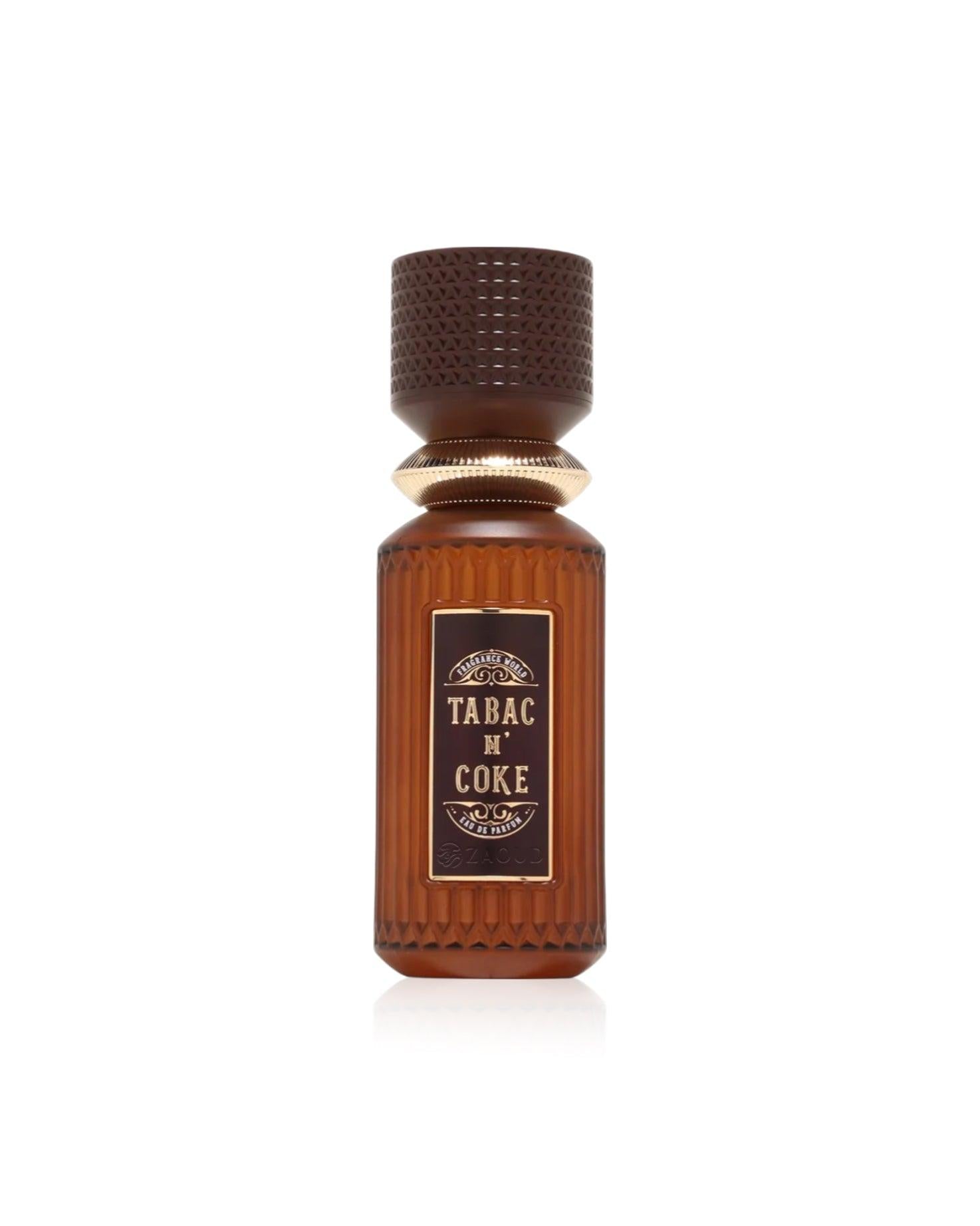 French Avenue M’ Coke unisex Eau de Parfum bottle with sleek black cap and minimalist label, 100ml size on a plain background.