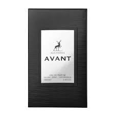 Alhambra Avant 100ml perfume bottle with elegant glass design and silver cap, showcasing the luxurious fragrance packaging.