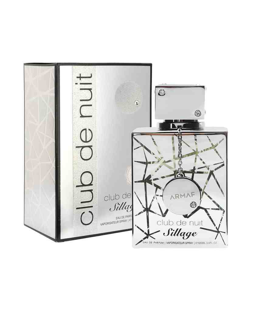 Armaf Club De Nuit Sillage Eau De Parfum 105ml bottle with sleek design and black cap, displayed on a white background.