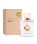 Armaf Club De Nuit Women perfume bottle, 105ml, with elegant packaging and floral design visible in the image.
