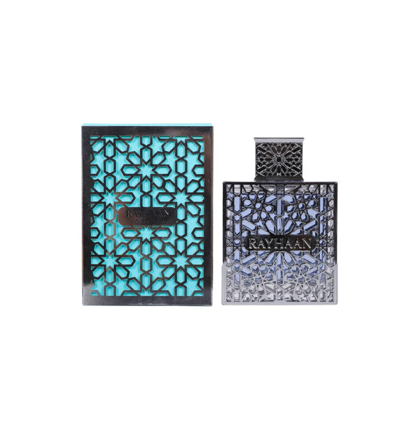 Rayhaan Aquatica Eau De Parfum for men in 100ml bottle, featuring sleek packaging and a sophisticated fragrance design