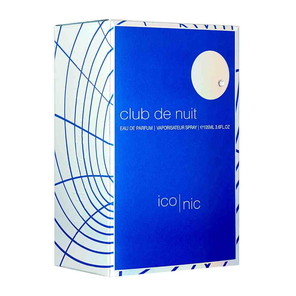 Armaf Club De Nuit Iconic Eau De Parfum 105ml bottle with sleek black and gold design, displayed on a neutral background.