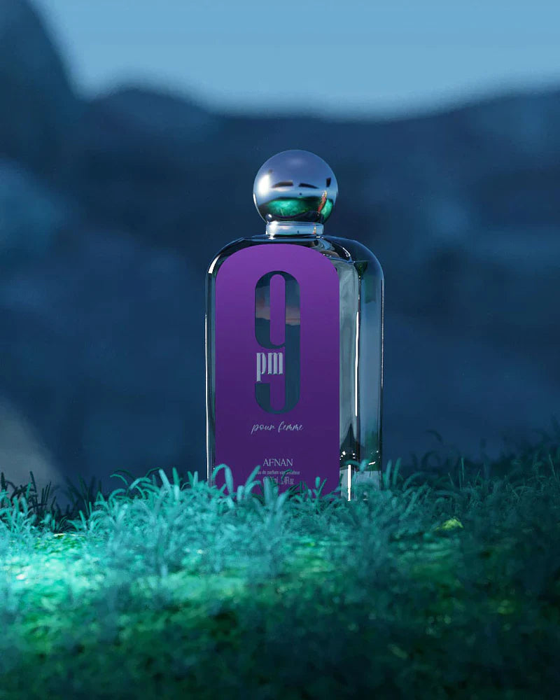 Afnan 9PM Femme Eau De Parfum bottle for women, 100ml, with elegant packaging and floral scent design.
