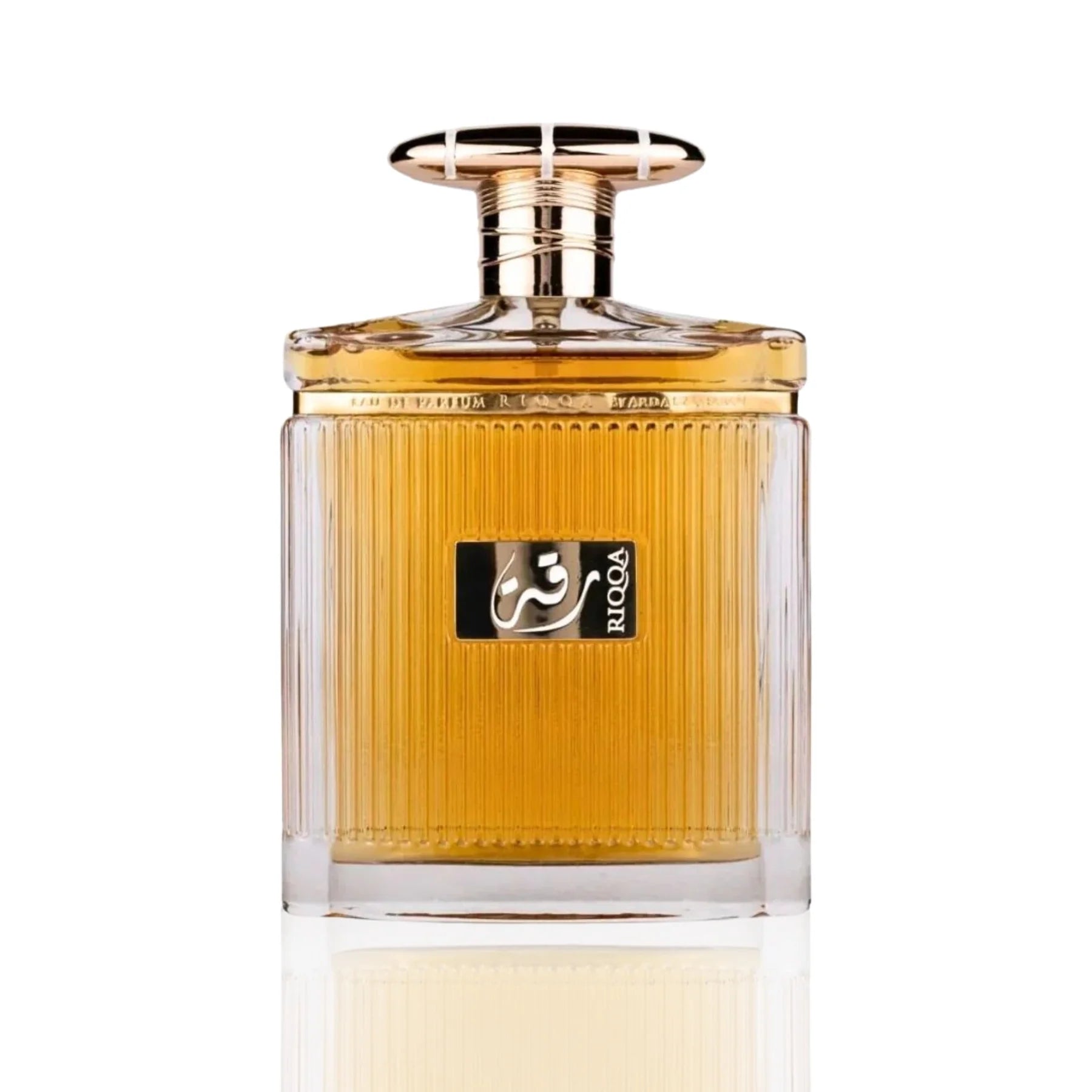 Ard Al Zaafaran Riqqa Eau De Parfum 100ml for men and women, featuring elegant perfume bottle and branding.