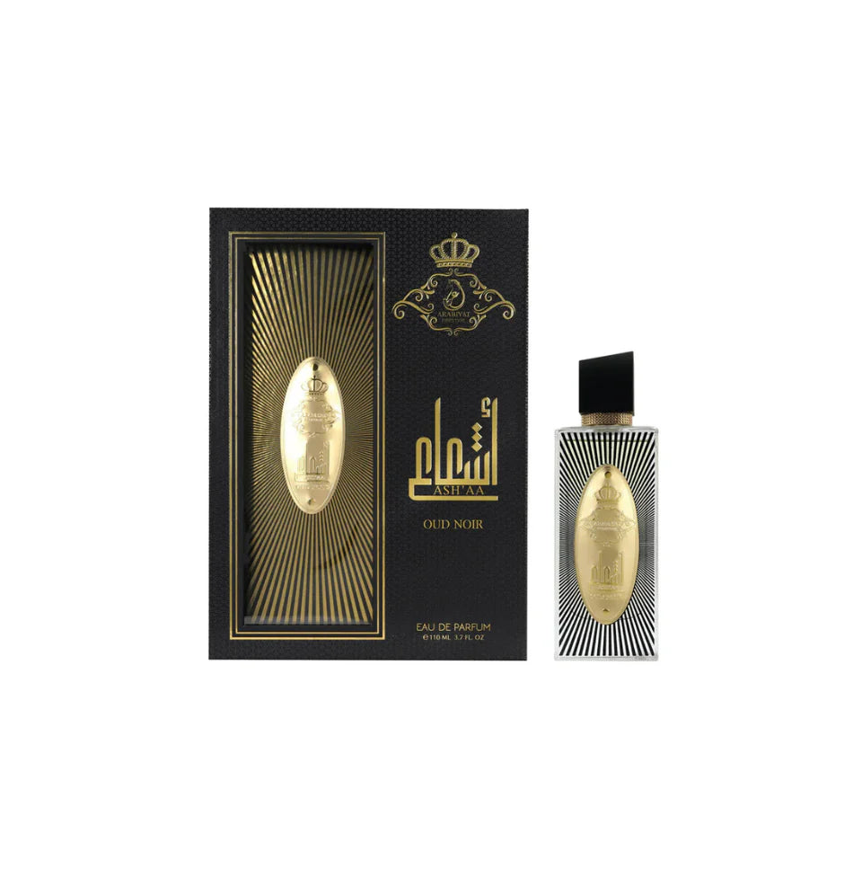 Arabiyat Prestige Ash'aa Oud Noir Eau De Parfum 110ml for men and women, featuring elegant fragrance bottle by Rini Deals