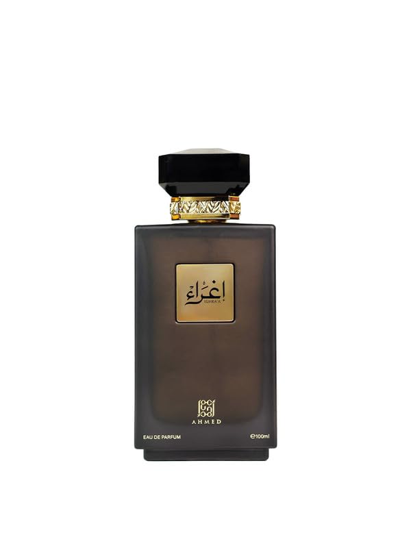 Ahmed Al Maghribi Ighraa Eau de Parfum 100ml for men, featuring a sleek bottle design and elegant fragrance packaging.