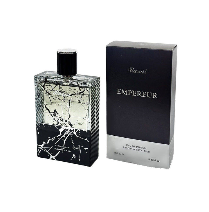 Rasasi Empereur Pour Homme Eau de Parfum for Men in 100ml bottle, featuring sleek packaging and masculine fragrance design.