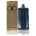 Tester bottle of Salvatore Ferragamo Intense Leather Eau De Parfum, 100ml, with elegant packaging and dark fragrance liquid.