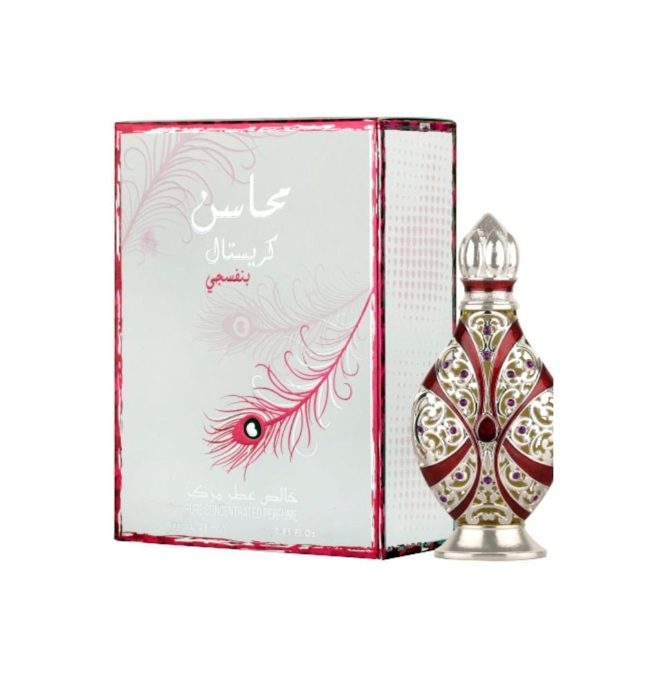 Lattafa Mahasin Crystal Attar Concentrated Perfume Oil For Men And Women 25ml