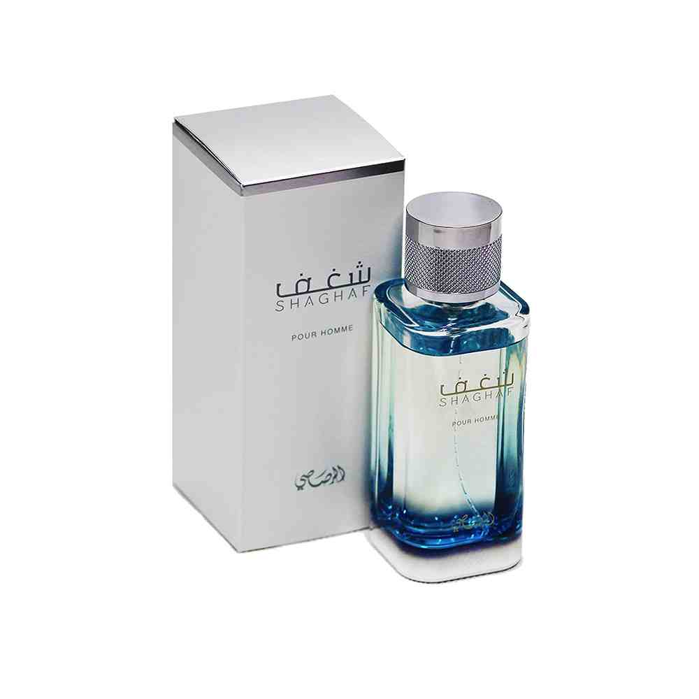 Rasasi Nafaeis Al Shaghaf Pour Homme perfume bottle, 100ml, with elegant packaging and sleek design.