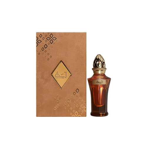 Ahmed Al Maghribi Aayah Eau De Parfum 50ml for men, featuring a sleek bottle with elegant design and branding.