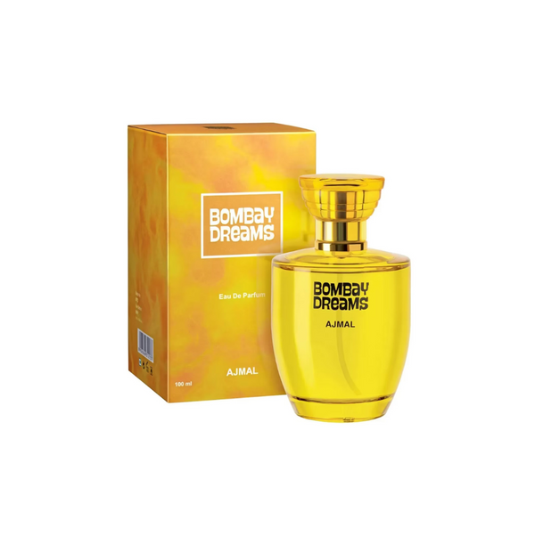 Ajmal Bombay Dreams Eau de Parfum 100ml bottle for men and women, featuring elegant packaging and fragrance design.