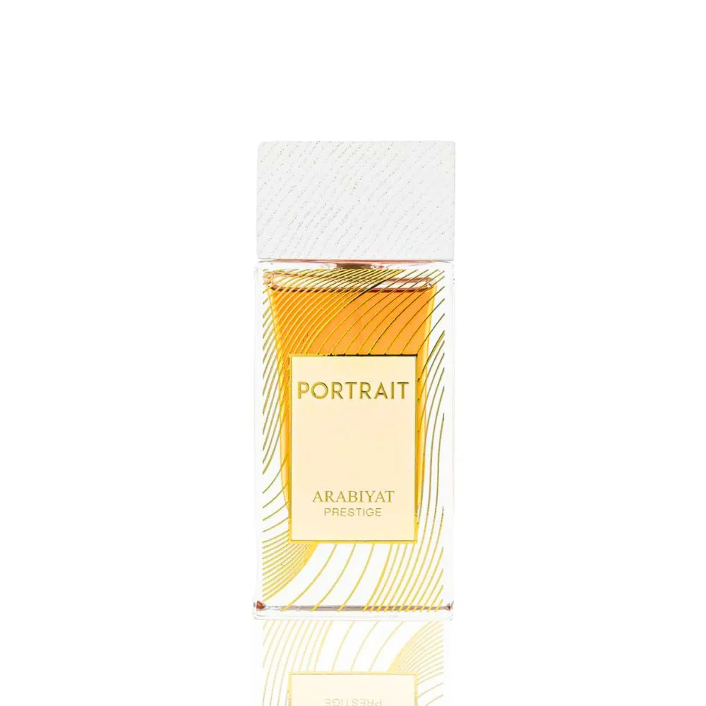 Arabiyat Prestige Portrait Eau De Parfum 80ml for women, elegant glass bottle with floral accents, Rini Deals fragrance.