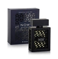 Lattafa Rave Now Eau De Parfum for Men, 100ml bottle with sleek design and dark-colored fragrance liquid.