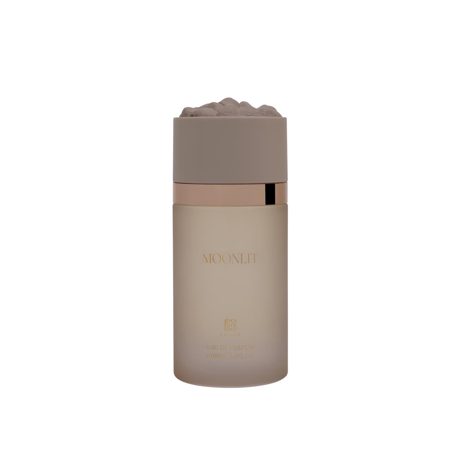 Ahmed Al Maghribi Moonlit Long Lasting Unisex Eau De Parfum 100ml bottle with sleek design and elegant packaging.